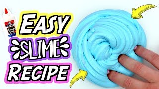 HOW TO MAKE SLIME For Beginners NO FAIL Easy DIY Slime Recipe [upl. by Aubreir143]