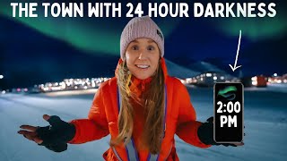 24 HOURS in the town with 24 HOUR DARKNESS  Svalbard [upl. by Stralka]