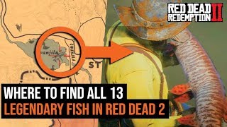 Where To Find All 13 Legendary Fish in Red Dead Redemption 2 [upl. by Cogan]