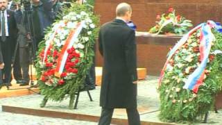 Putin and Tusk remember Polands Katyn massacre [upl. by Cassandre]