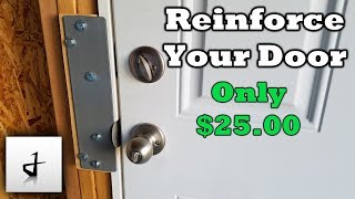 DIY Entry Door Reinforcement  18th Steel Plate Install [upl. by Noevad]