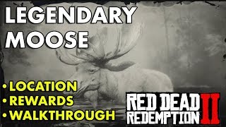 Red Dead Redemption 2  Legendary Moose Location Rewards Walkthrough [upl. by Bettye198]