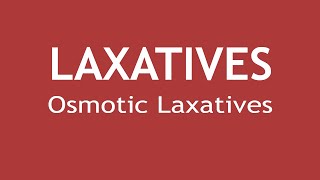 Laxatives Part 3 Pharmacology Of Osmotic Laxatives  Dr Shikha Pamar [upl. by Naujd]