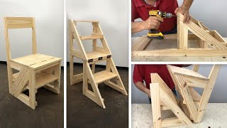 Silla Escalera Muy Fácil De Hacer  Tutorial de Carpintería [upl. by Brightman189]