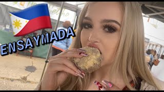 Tasting Filipino Pastries Mini Mukbang Vegan ENSAYMADA [upl. by Notsew]