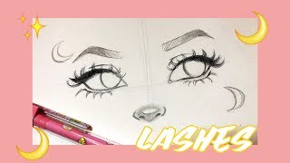 HOW I DRAW POPPIN EYELASHES [upl. by Nosnor]