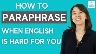 How to WRITE IN YOUR OWN WORDS Basics How to Paraphrase in an Essay [upl. by Drarej]