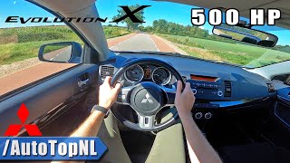 500HP Mitsubishi Lancer Evo X POV by AutoTopNL [upl. by Josie]