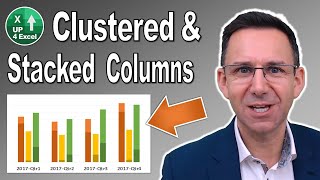 How To Create A Clustered Stacked Column Chart In Excel [upl. by Tiga]