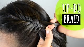 Recogido con trenza  up do with a braid peinados faciles  easy hairstyles JUSTDONE [upl. by Lebezej]