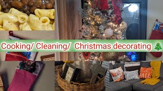 Vlogmas Day 1 CookingCleaning Putting up the Christmas 🎄 [upl. by Ahseenal]