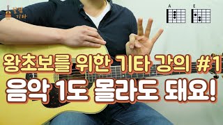 기타입문기타독학 왕초보를 위한 통기타 강좌배우기 1 음악 1도 몰라도 돼요 [upl. by Aneehc]