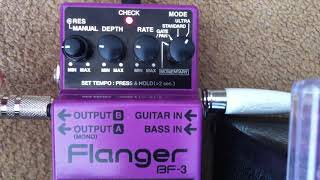 Boss Flanger BF3 Guitar Pedal NO TALKING Demo [upl. by Torrell372]