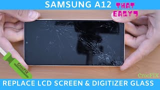 Samsung A12 A125 LCD Repair amp Replacement tutorial by CrocFIX [upl. by Allesig347]