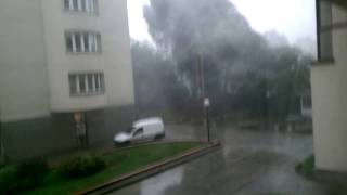 Wichura powala drzewa  Warszawa 20170629 [upl. by Wichern]