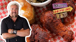 Guy Fieri Eats Some HOT Chicken 🔥  Diners DriveIns and Dives  Food Network [upl. by Preuss907]