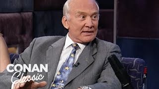 Buzz Aldrin Was The First Man To Relieve Himself On The Moon  Late Night with Conan O’Brien [upl. by Guild]