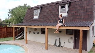 How To Build a Covered Patio  DIY Porch Part 1 [upl. by Epps]