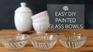 Easy DIY Painted Glass Bowls  MAKE [upl. by Nomyaw453]