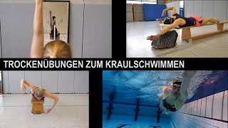 Trockenübungen zur Kraulschwimmtechnik für ZUHAUSE I Erklärung der einzelnen Phasen beim Kraulen [upl. by Lerred]