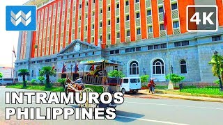 4K Intramuros Historic Walled City in Manila Philippines  Walking Tour amp Travel Guide 🇵🇭 [upl. by Ramas]