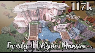 Bloxburg Family Hillside Mansion 117k No large plot [upl. by Darbie685]