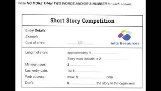 EASY IELTS LISTENING TEST FOR BEGINNERS  short story competition best listening test for practice [upl. by Idnil]