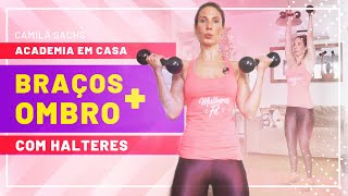 Treino de BRAÇOS  OMBROS com halteres [upl. by Darees]