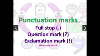 Punctuation marks  Full stop question mark and exclamation mark [upl. by Isia898]