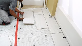 How To Install QuicTile quotEASY DIY Porcelain Tilesquot  DIY CREATORS [upl. by Marcellus969]