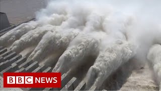 China floods Worlds biggest dam nears capacity  BBC News [upl. by Colligan]