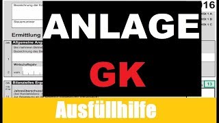 Anlage GK ausfüllen  Körperschaftsteuererklärung Tutorial  Erklärung  Ausfüllhilfe [upl. by Katheryn]