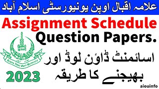 How to Download Assignments Questions Schedule online Open university Islamabad  AIOU INFO [upl. by Sallyann]