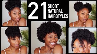 21 EASY Short Natural Hairstyles  Lolade Fashola [upl. by Ennahteb]