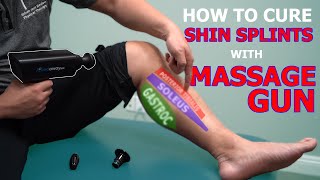 How To Use A Massage Gun On Shin Splints  Physical Therapist Teaches [upl. by Boulanger]