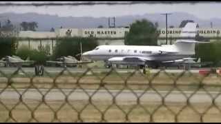 Very rare Lockheed Jetstar 2 taking off from Van Nuys airport [upl. by Annaesor]