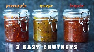 3 Easy Chutney Recipe  Sweet and Spicy  Hungry for Goodies [upl. by Gustavo391]