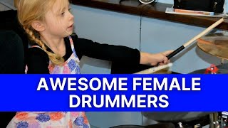 Awesome Female Drummers [upl. by Dobb]