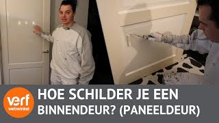 Het schilderen van een binnendeur Paneeldeur [upl. by Zulch]