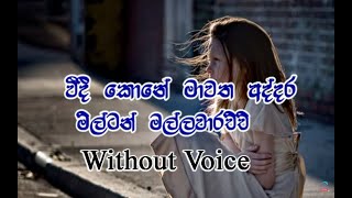 Weedi koneවීදී කොනේ without voice  Milton Mallawarachchi [upl. by Marlette]