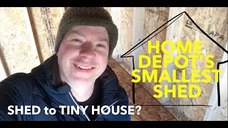 Tiny House Conversion Home Depots SMALLEST SHED [upl. by Oaoj]