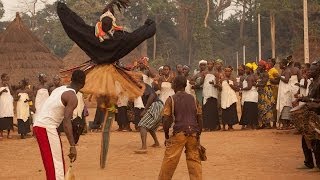 Stilt Dance Ceremony Ivory Coast Overlanding West Africa [upl. by Ennaeirb524]