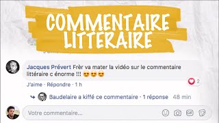 Le commentaire littéraire  français  1ère [upl. by Vange]