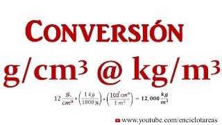 Convertir gcm³ a kgm³ [upl. by Kimberley]