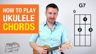 How to Play Ukulele Chords Part 1  Soprano Concert Tenor [upl. by Divaj]