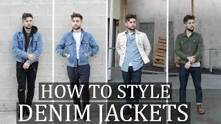 How To Style The Denim Jacket  Mens Fashion Outfit Ideas [upl. by Eilyab331]