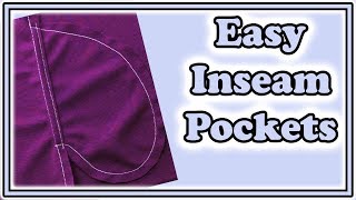 How to Sew Inseam Pockets  Easiest Way to Sew Pockets [upl. by Yroggerg980]