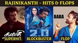 Rajinikanth Hits and Flops  Superstar Rajini Tamil Movies List  Cine List [upl. by Adonis823]