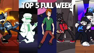 Top 5 Mods Full Week in Tabi Garcello Shaggy AGOTI amp Starlight Mayhem  Friday Night Funkin 3 [upl. by Erda371]