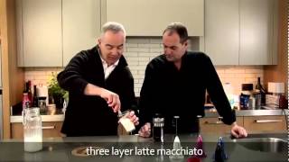 aerolatte  milk frother makes three layer caffè latte macchiato [upl. by Harahs247]